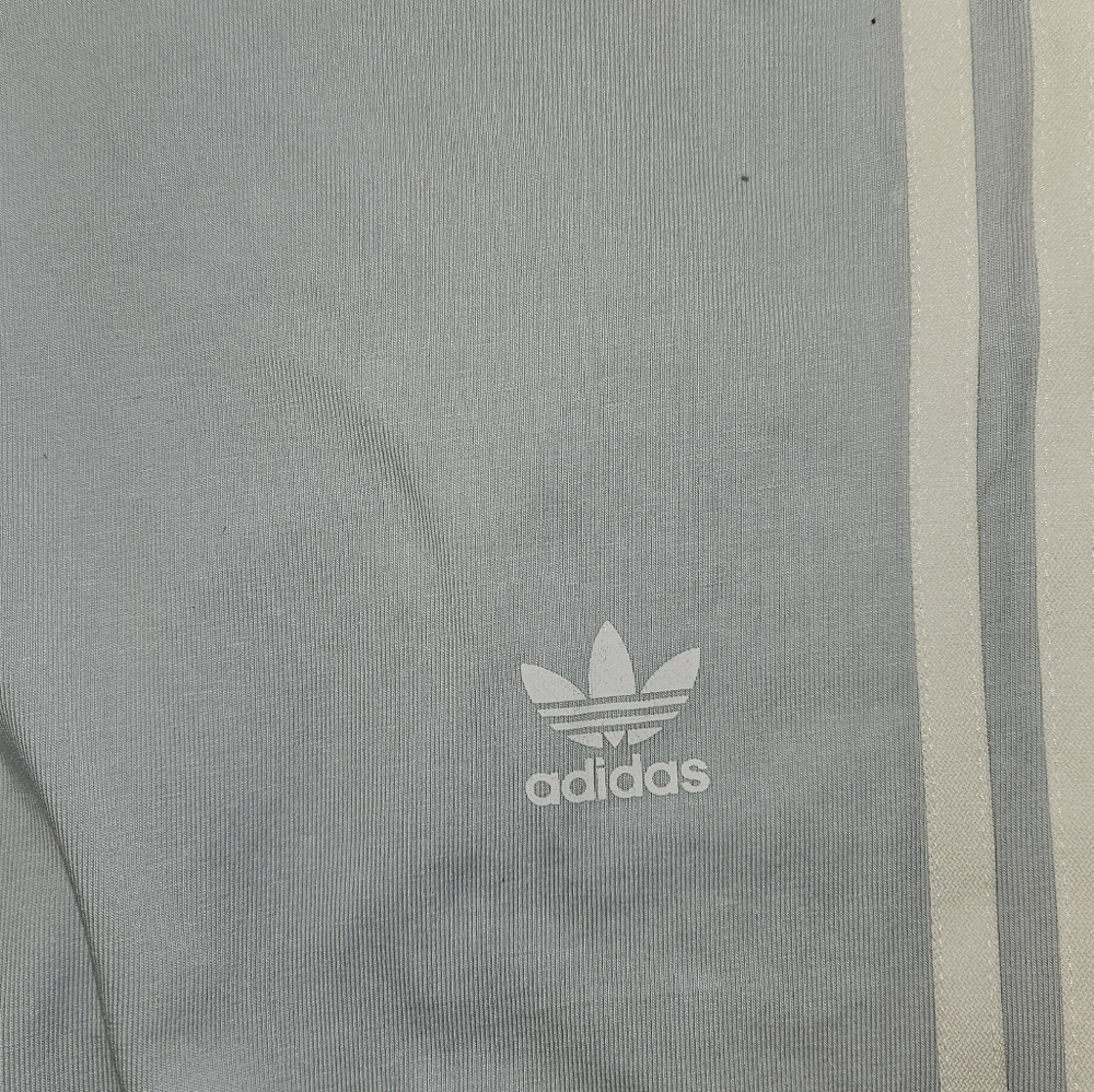 😇 Adidas Halo Blue 3 Stripe Athletic Activewear Leggings - Size Large NWT - Picture 5 of 9